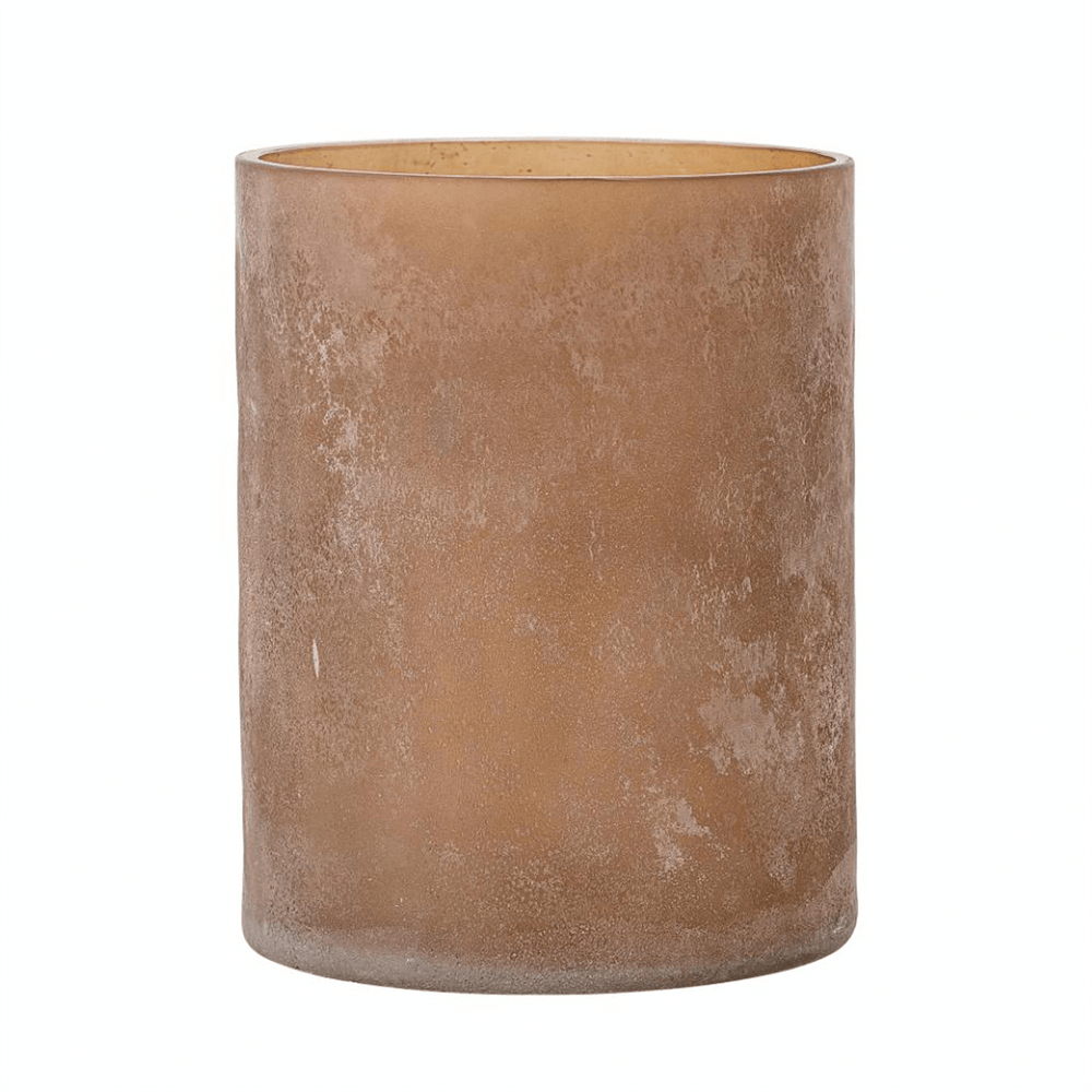 Bloomingville Large Macha Brown Glass Votive